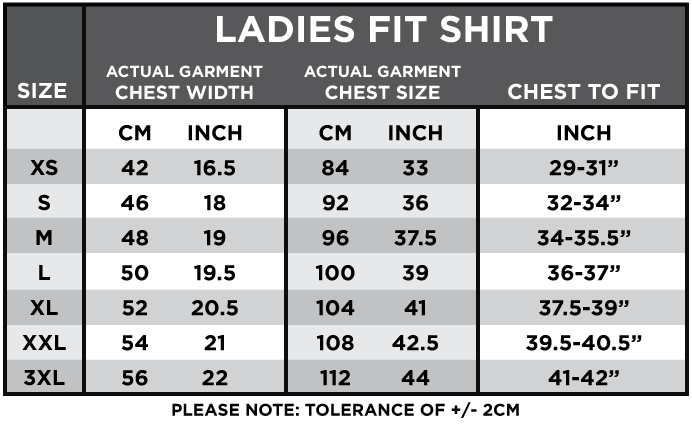 Sizing – Turf Clothing